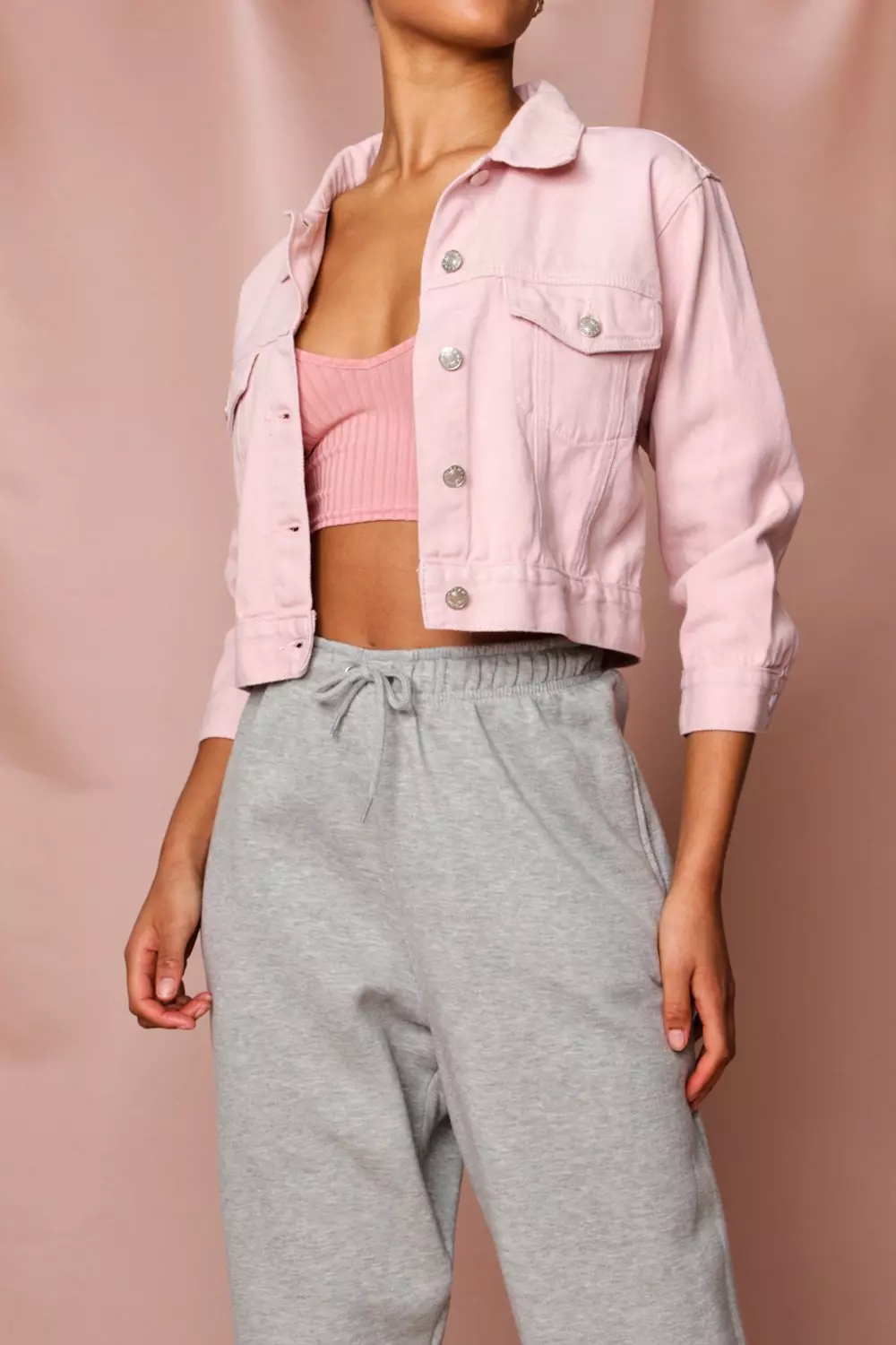 Pastel Cropped Denim Jacket | Misspap UK