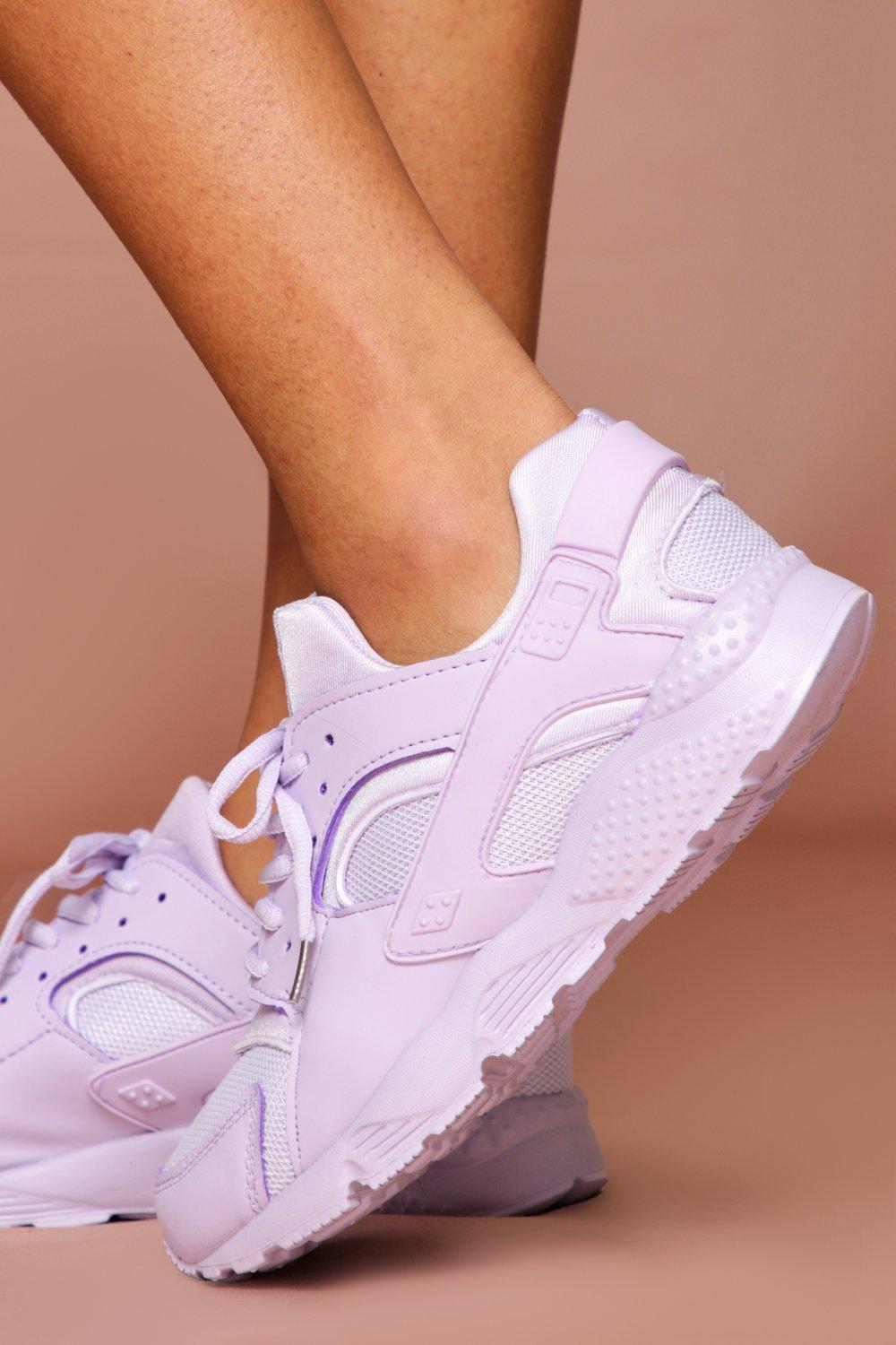 purple chunky sneakers