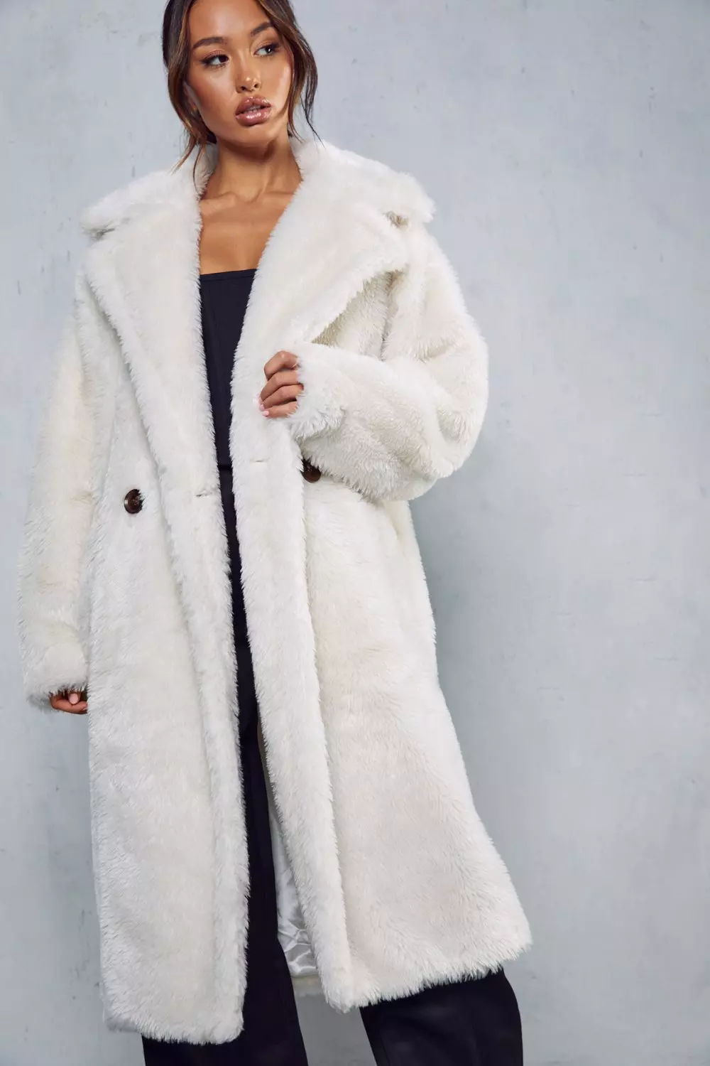 Ladies cream 2025 teddy coat