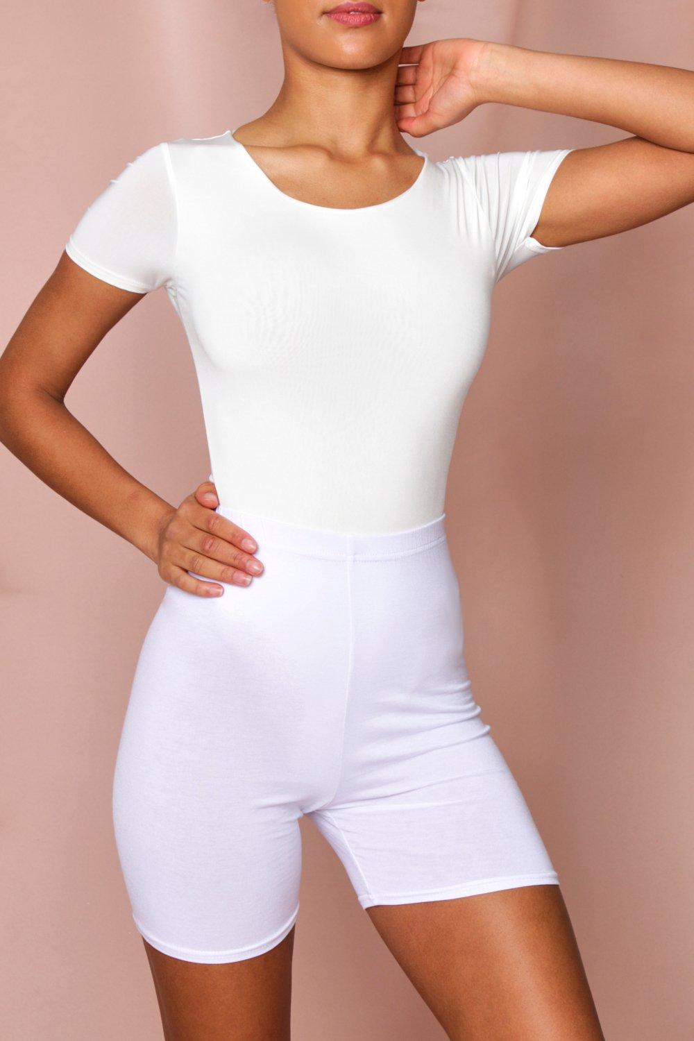 white slinky bodysuit