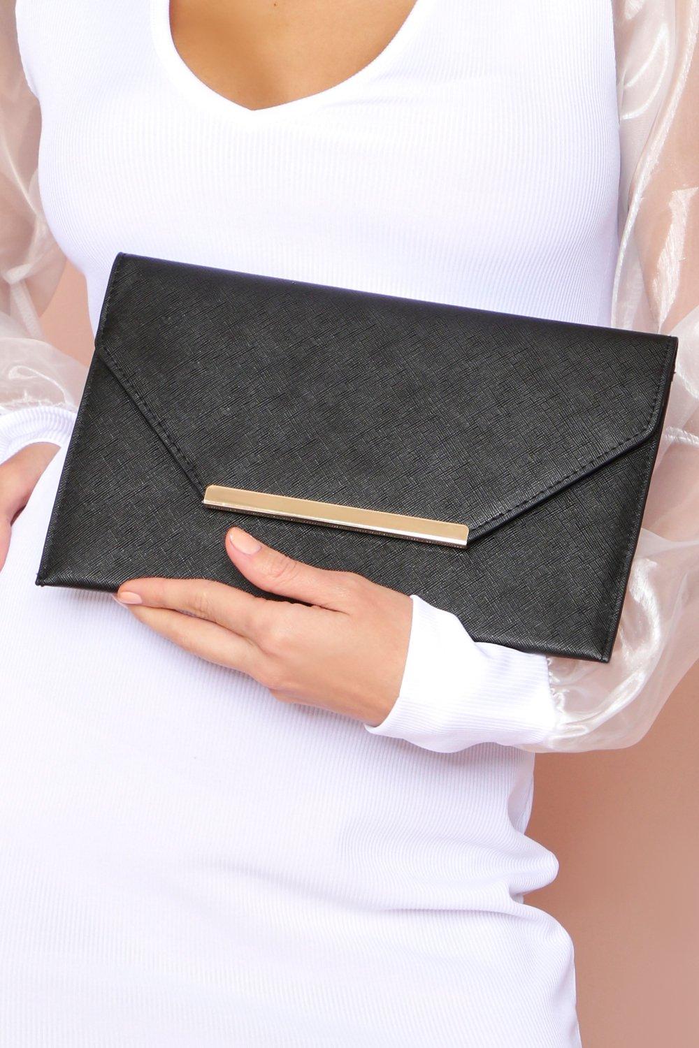 black envelope clutch bag