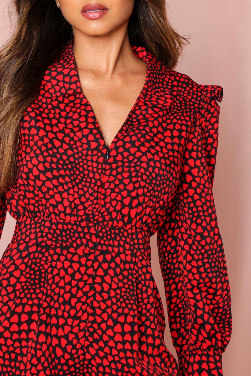 frill sleeve playsuit
