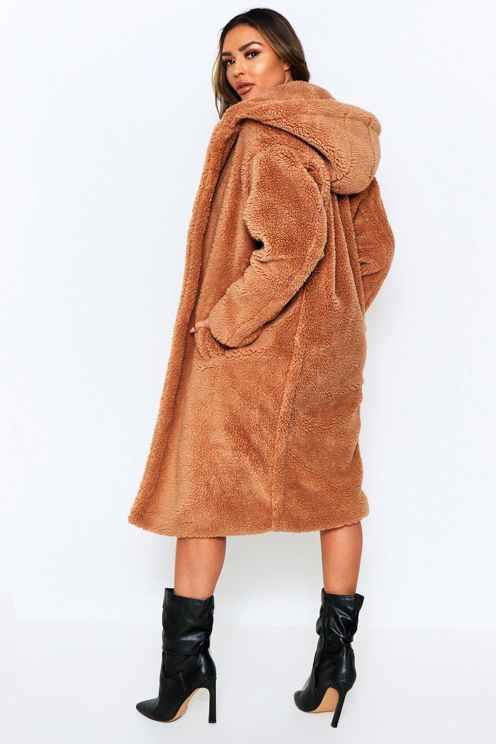 teddy hooded coat