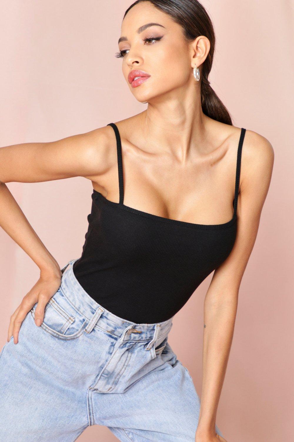 square neck bodysuit