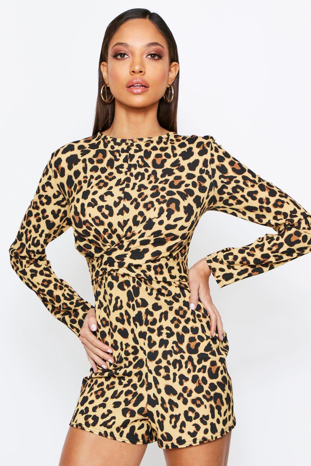 leopard play suit