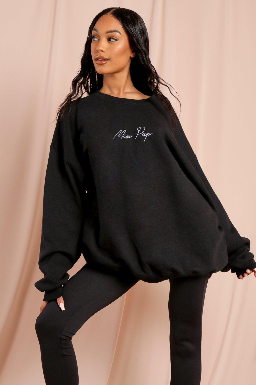 oversized slogan sweatshirt