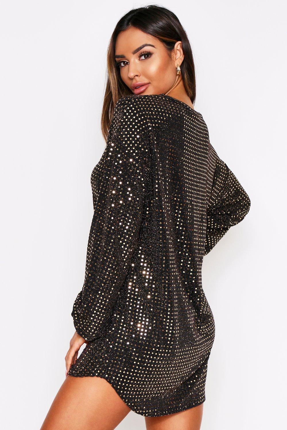 sequin oversized dress