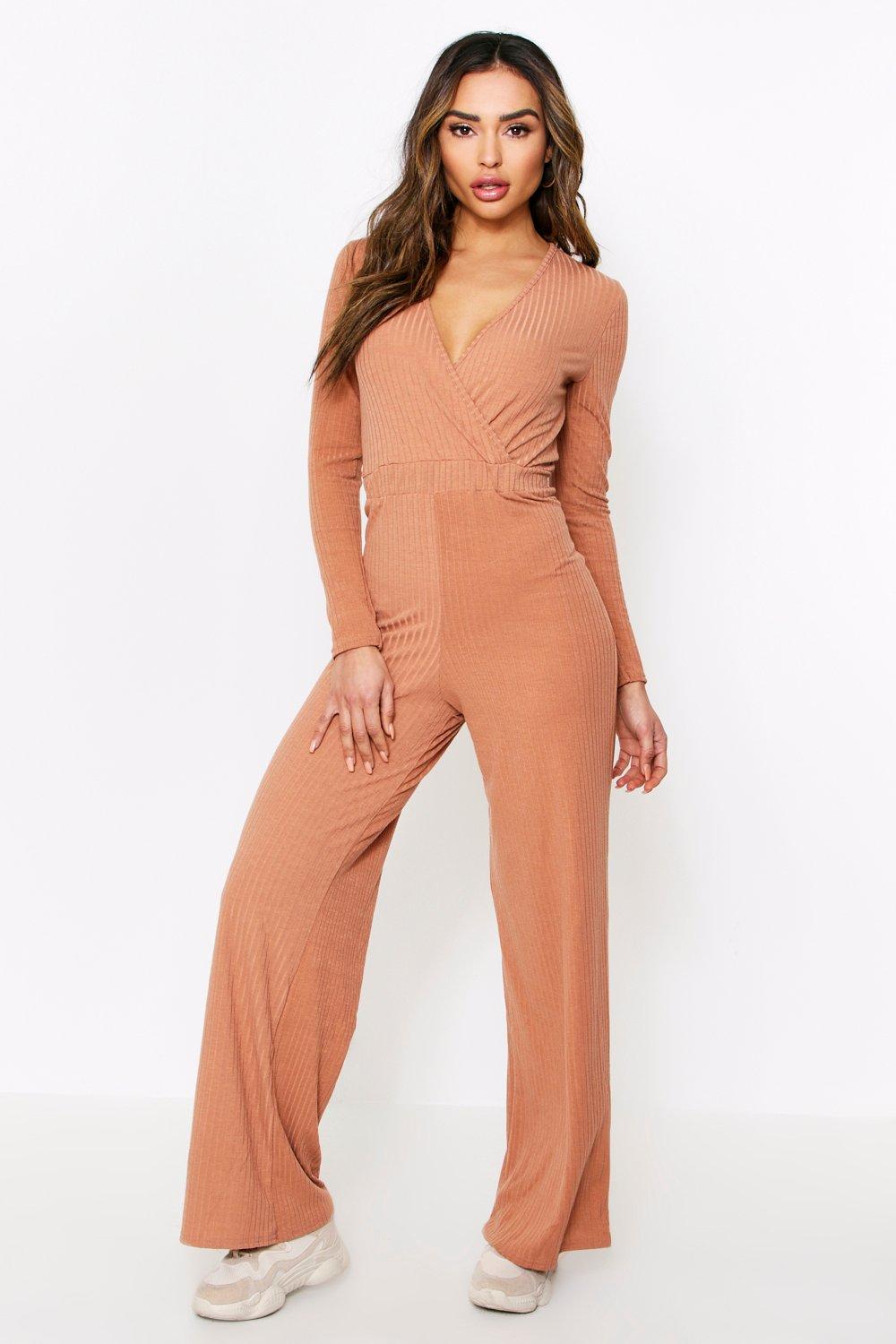 wide leg wrap jumpsuit