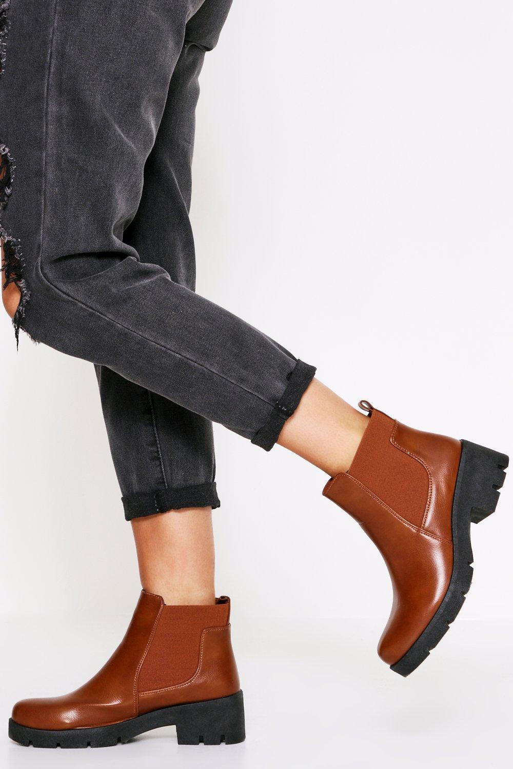 chunky sole chelsea boot