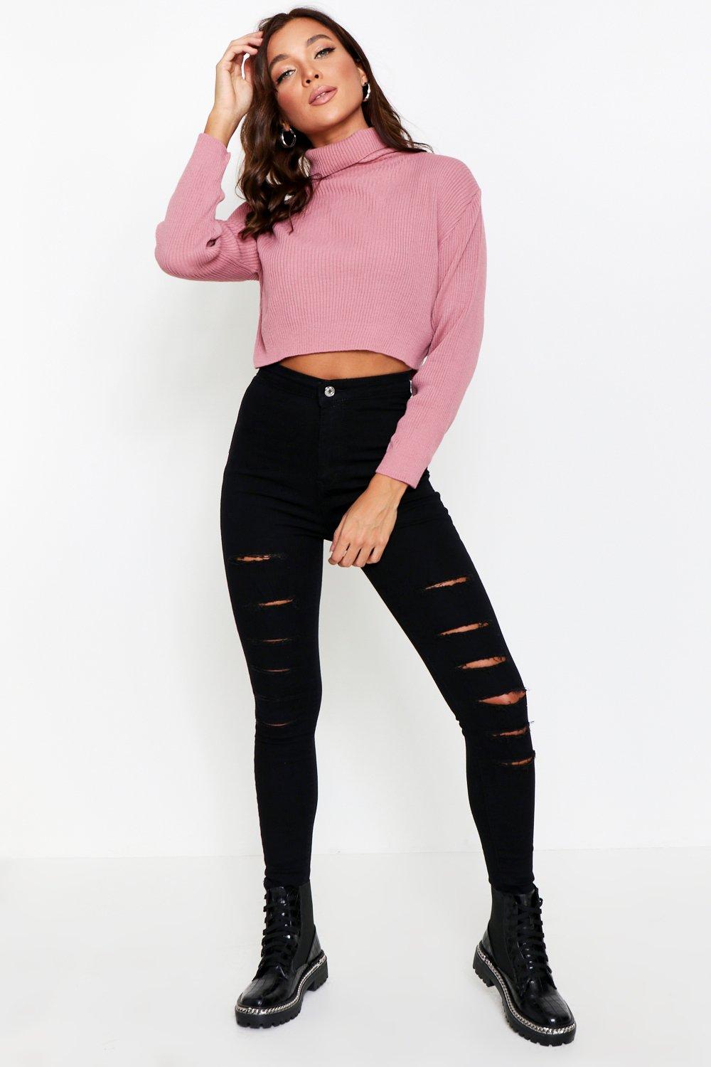 thigh ripped skinny jeans