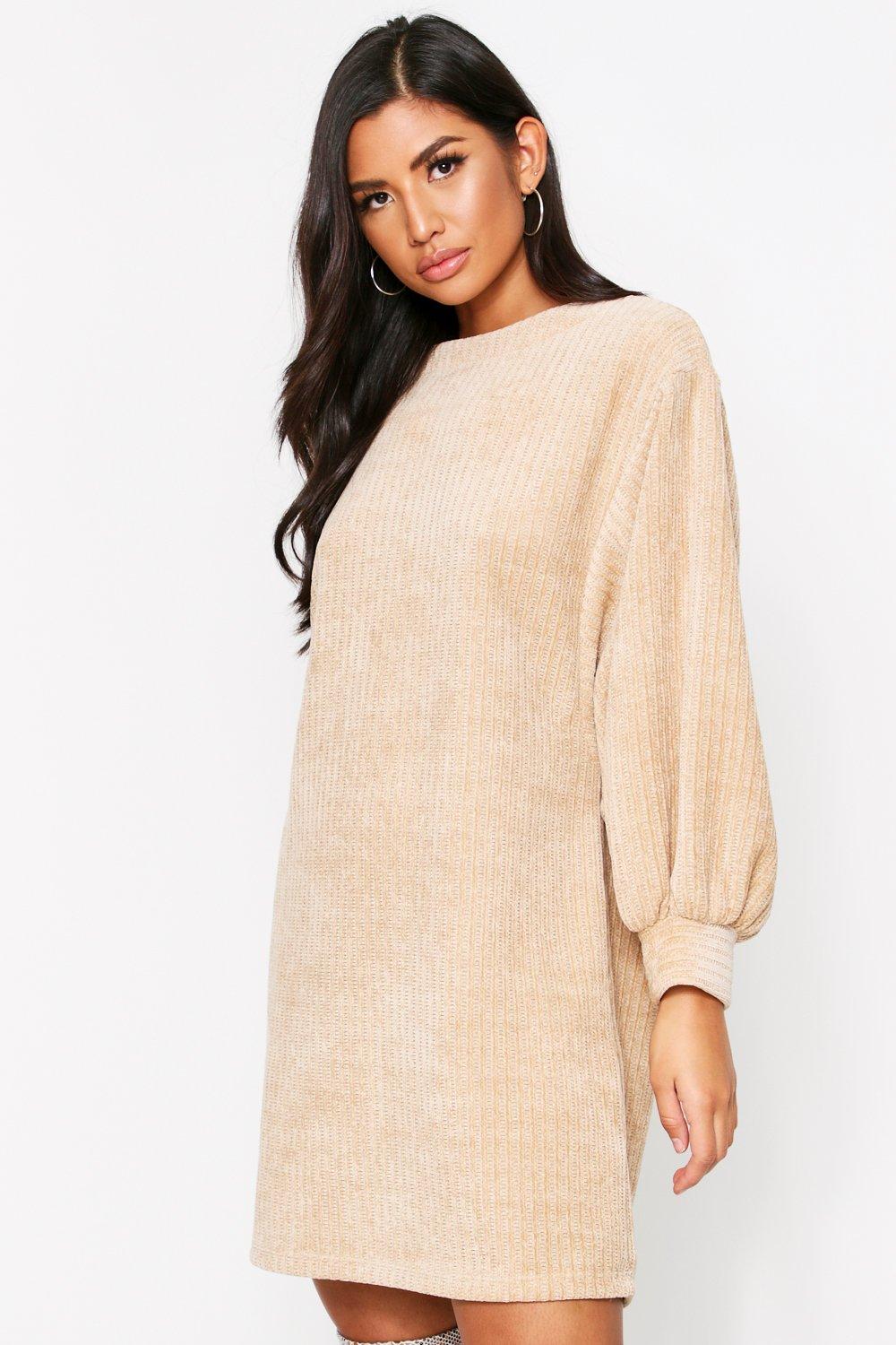 balloon sleeve jumper dress