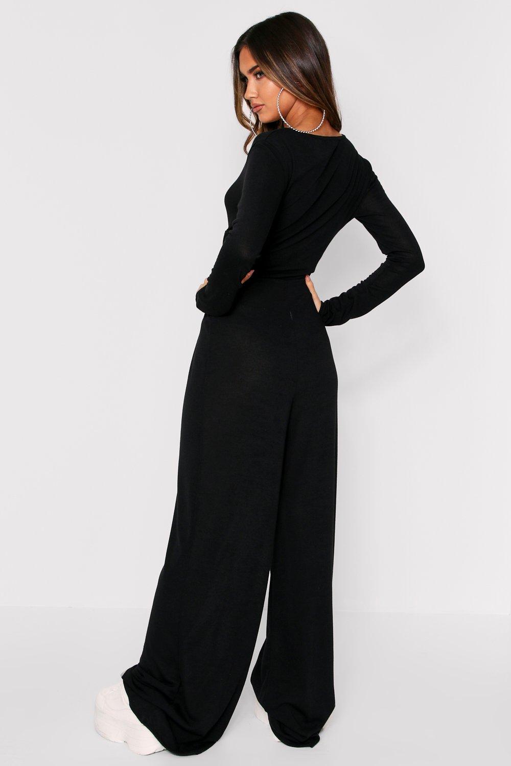 black lounge jumpsuit