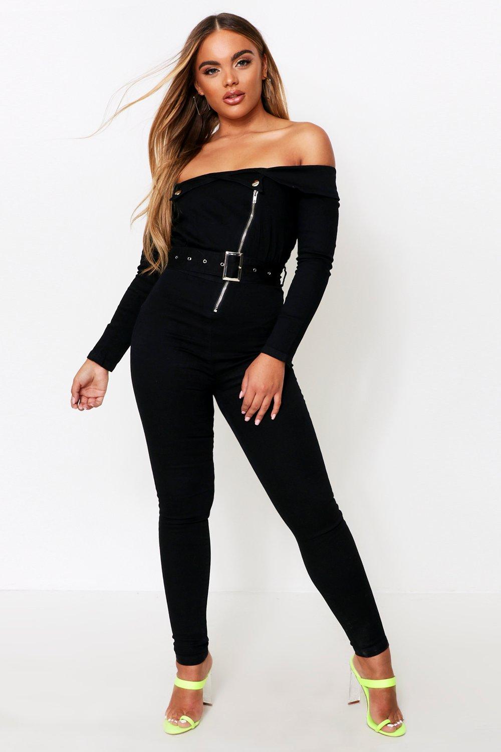 bandeau belted jumpsuit