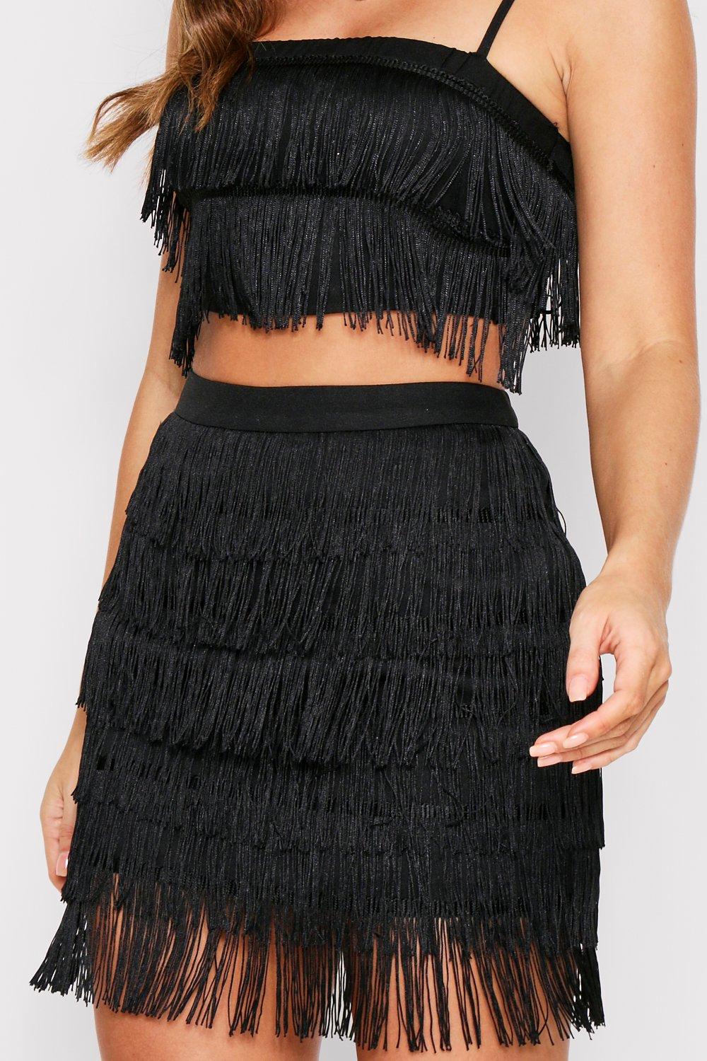 white fringe co ord