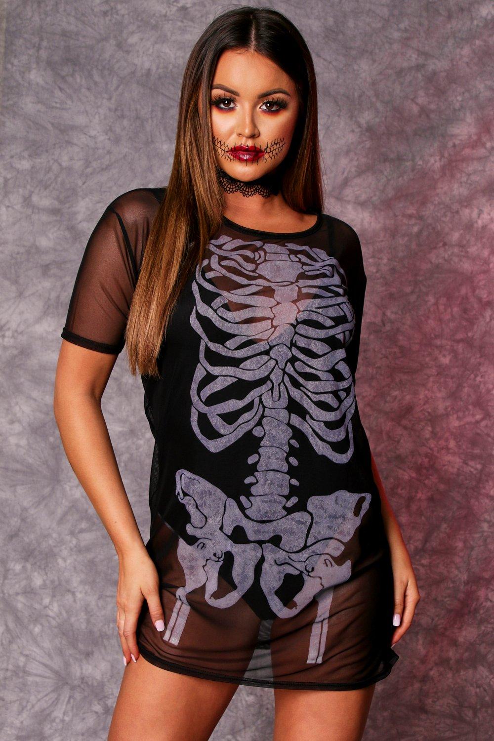 skeleton t shirt dress