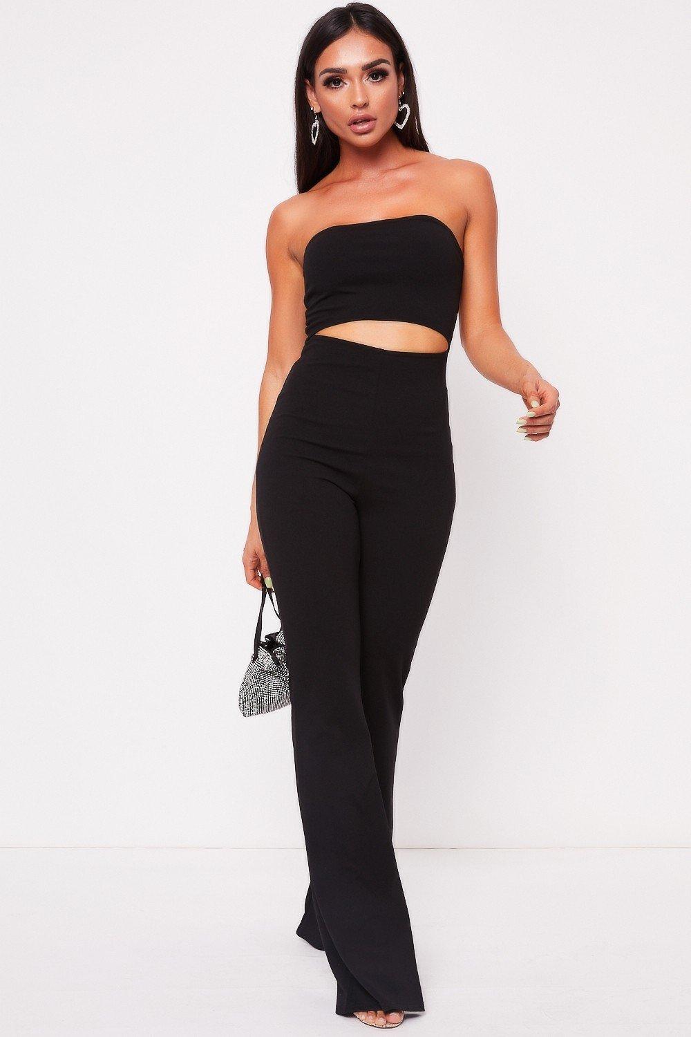 bandeau cut out jumpsuit