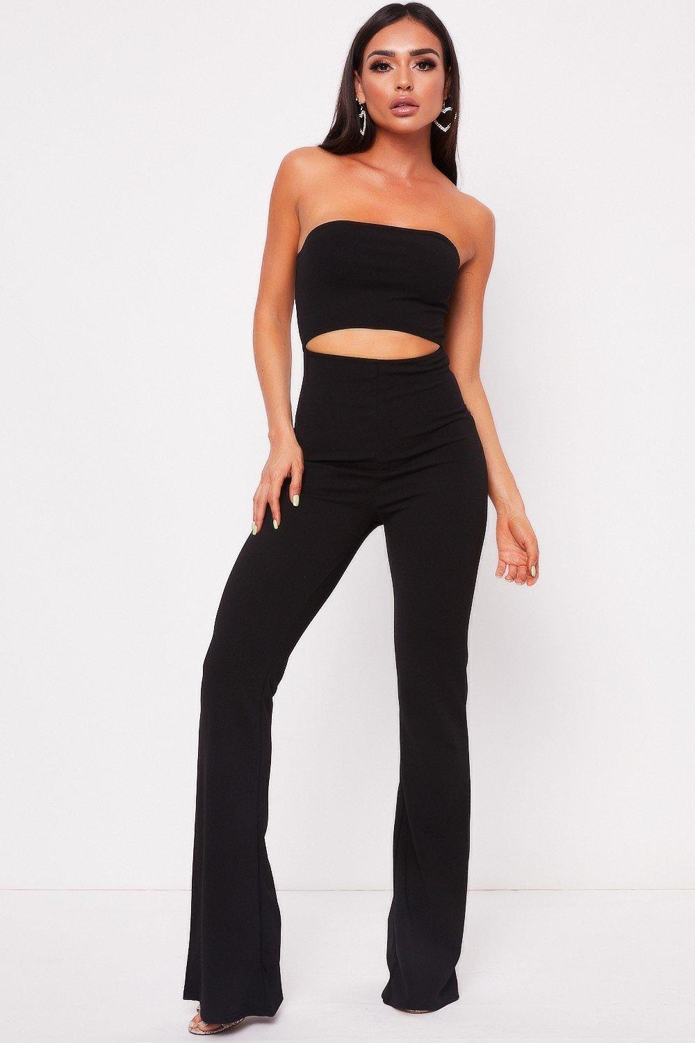 bandeau cut out jumpsuit