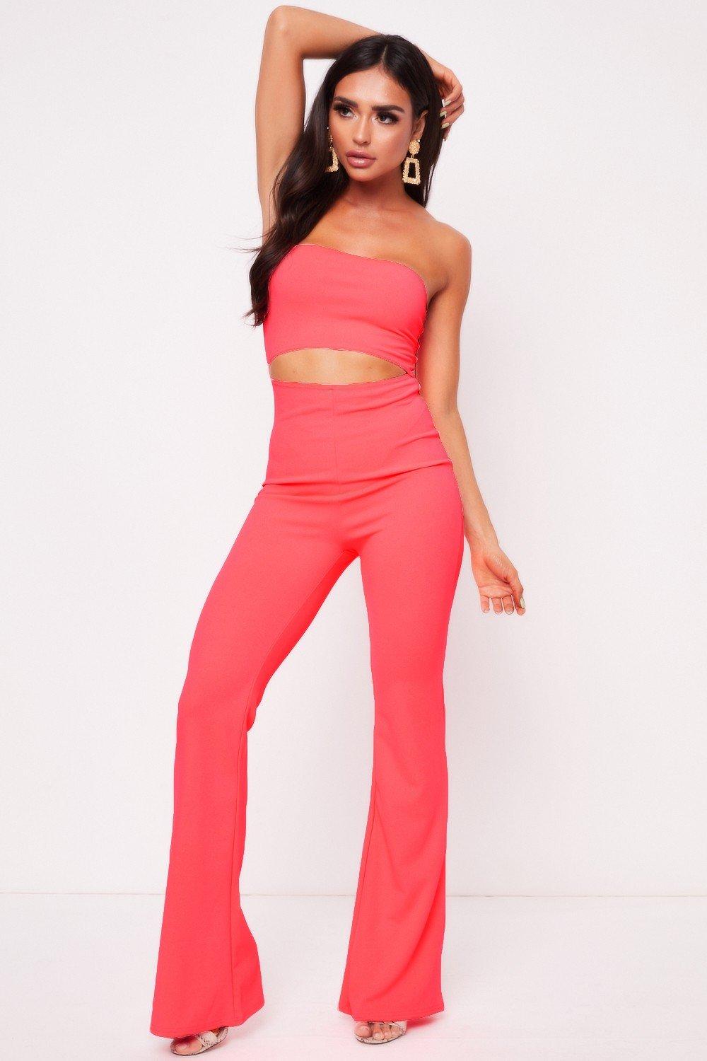 bandeau cut out jumpsuit