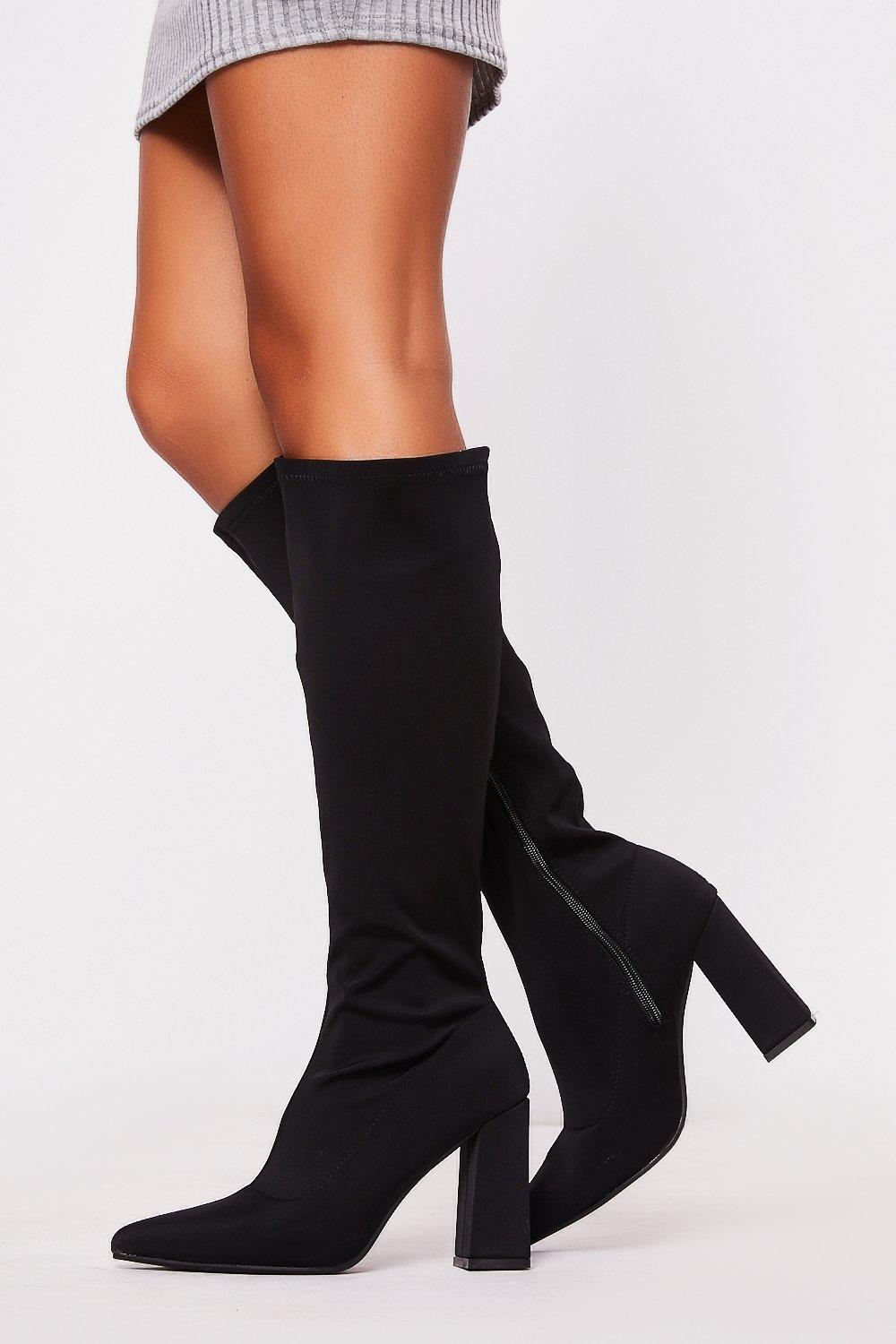 black under the knee boots