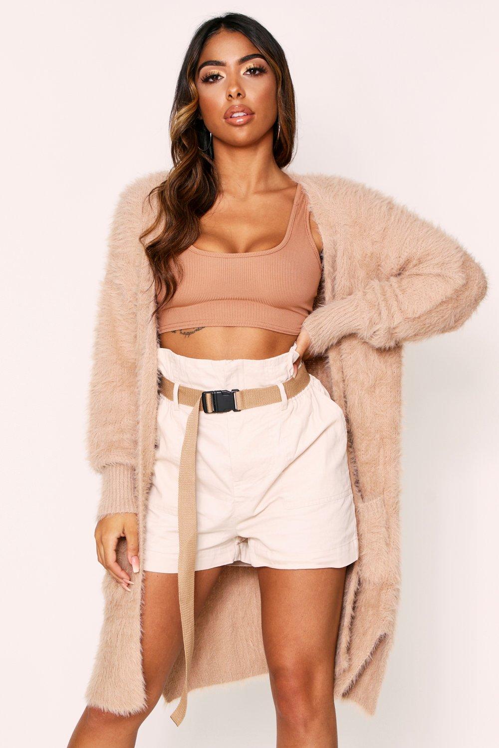 fluffy knitted cardigan