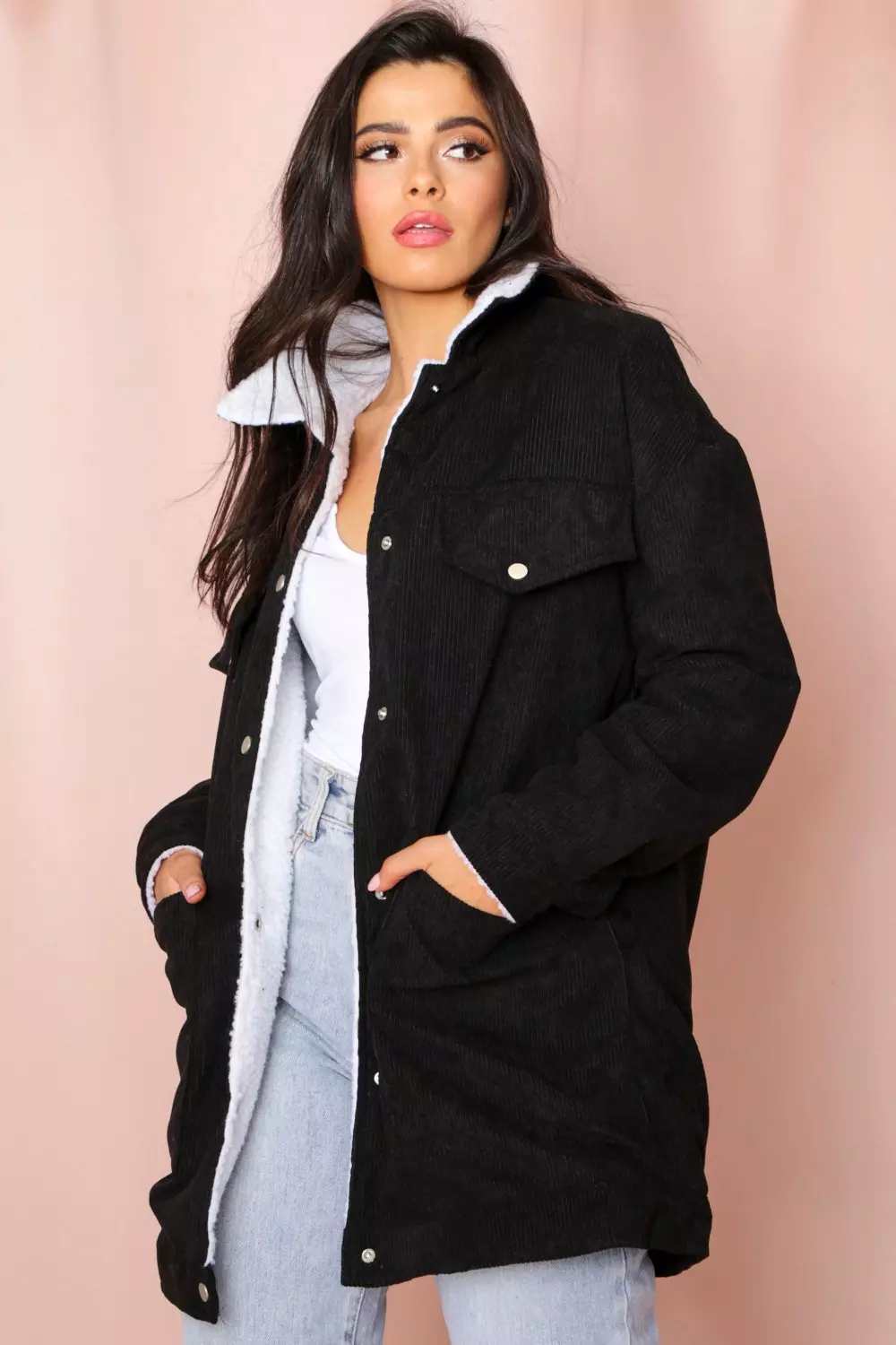 Borg Lined Padded Trench Coat