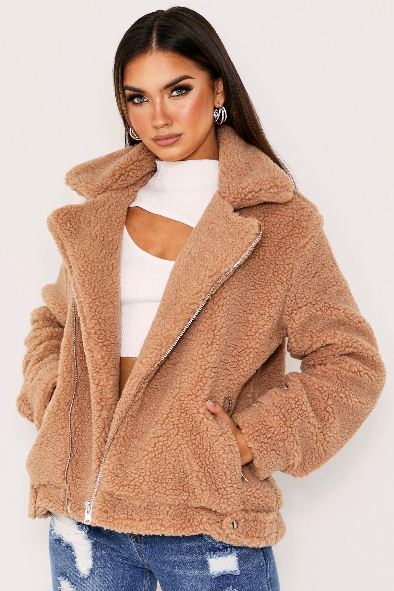 teddy faux fur aviator