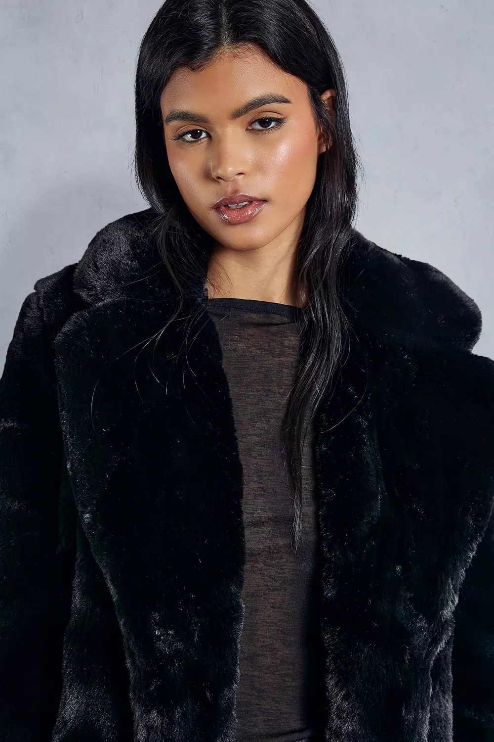black fur coats ladies