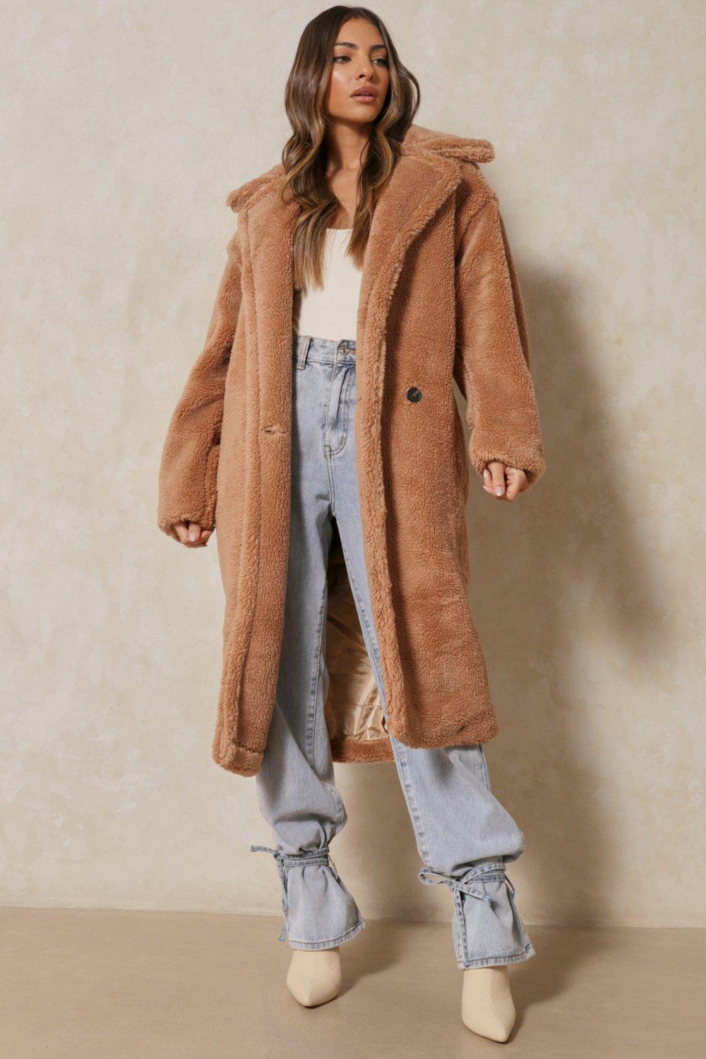 oversized teddy coat with hood