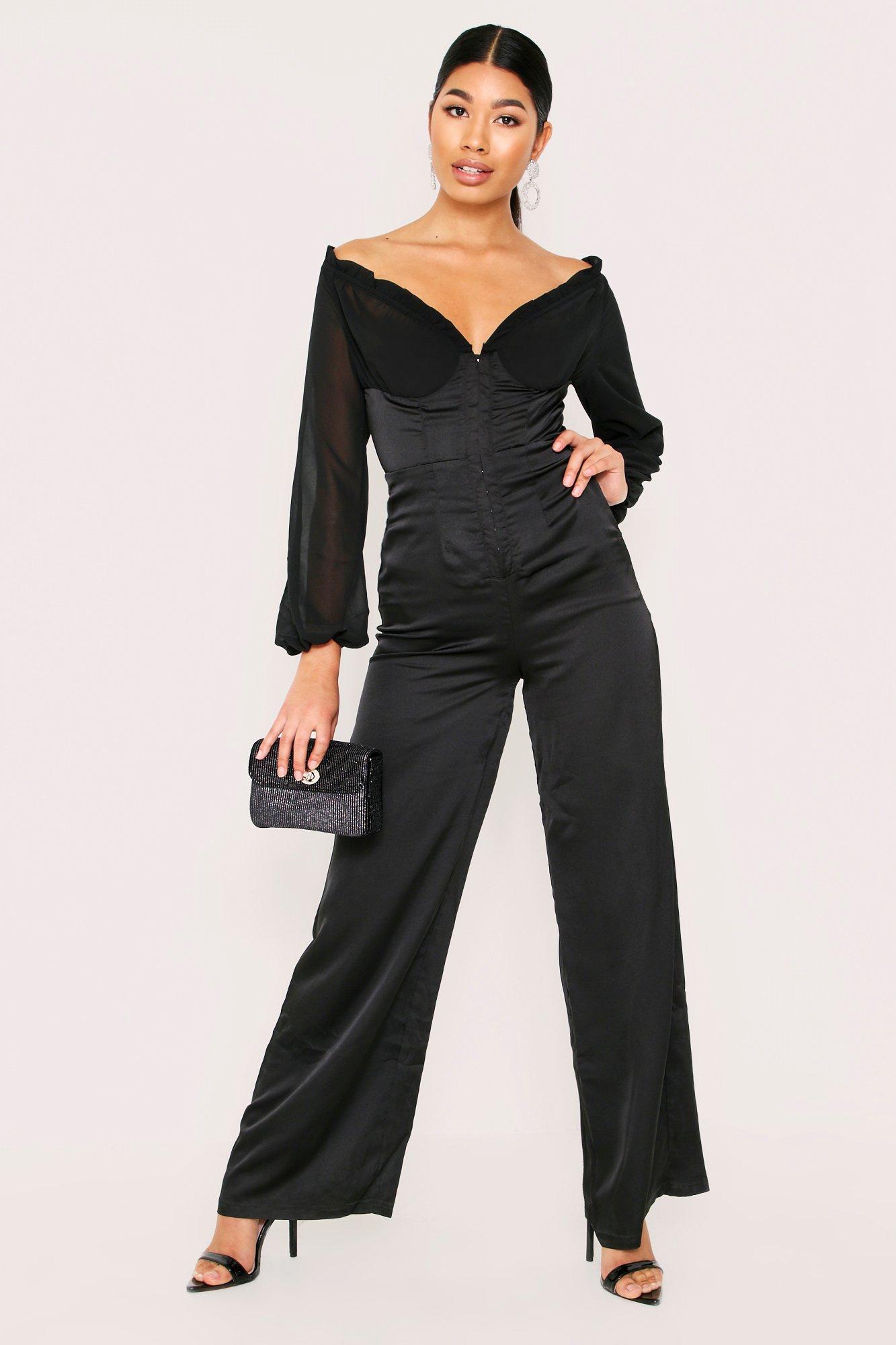 womens bardot jumpsuit
