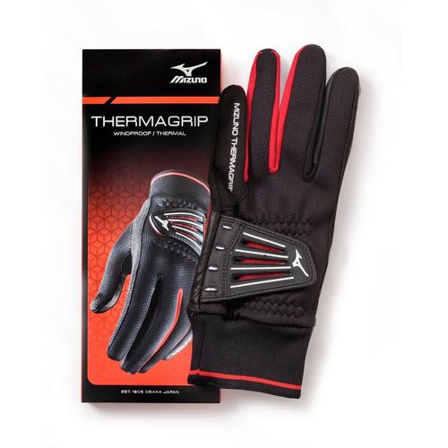 Mizuno Men's Thermagrip Gloves - Pair 1501771- Black Pair Size xl Pair (Right and Left Hand Gloves) X-Large Black, black