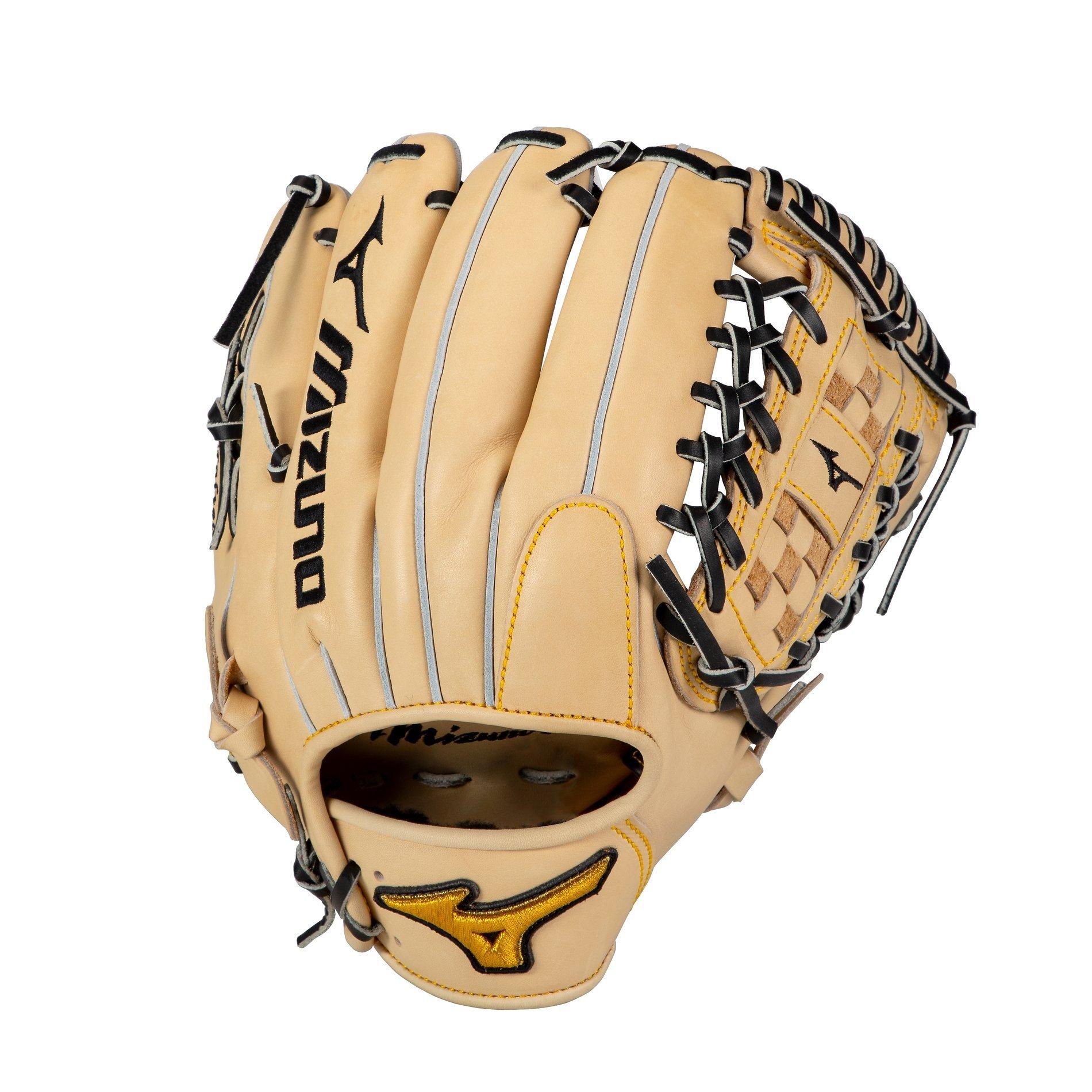 yellow mizuno baseball glove