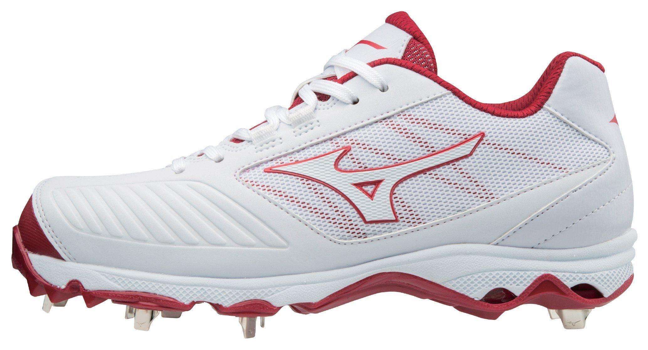 red mizuno metal softball cleats