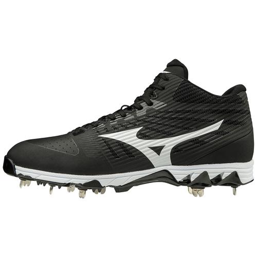 NEW $85 Mens MIZUNO 9 Spike Classic G4 Low LEATHER BASEBALL CLEATS Black 9.5 