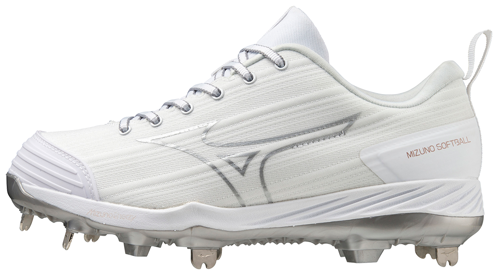 Mizuno Cleats White Women's Metal Softball Cleats Mizuno
