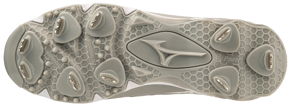 【美品】QUICK PACK 9【GRAY WHITE】 9-Spike Swift 8 Low Women's Metal Fastpitch Softball Cleat
