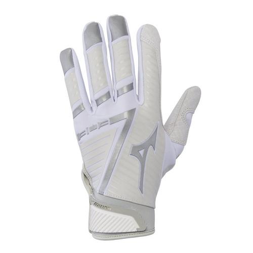Brand NEW Original Youth Mizuno Covert Baseball BATTING Gloves White Silver 