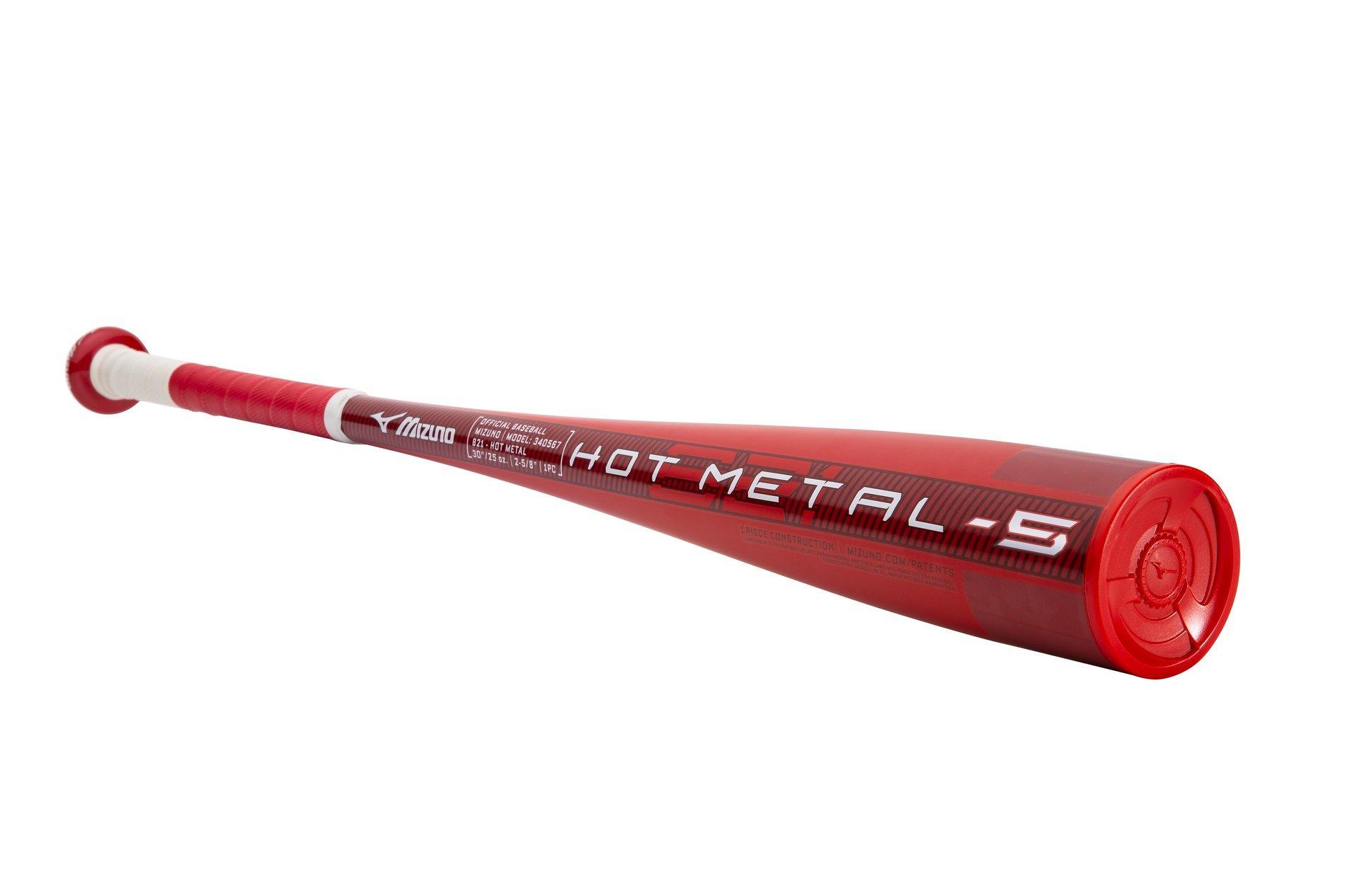 red metal baseball bat