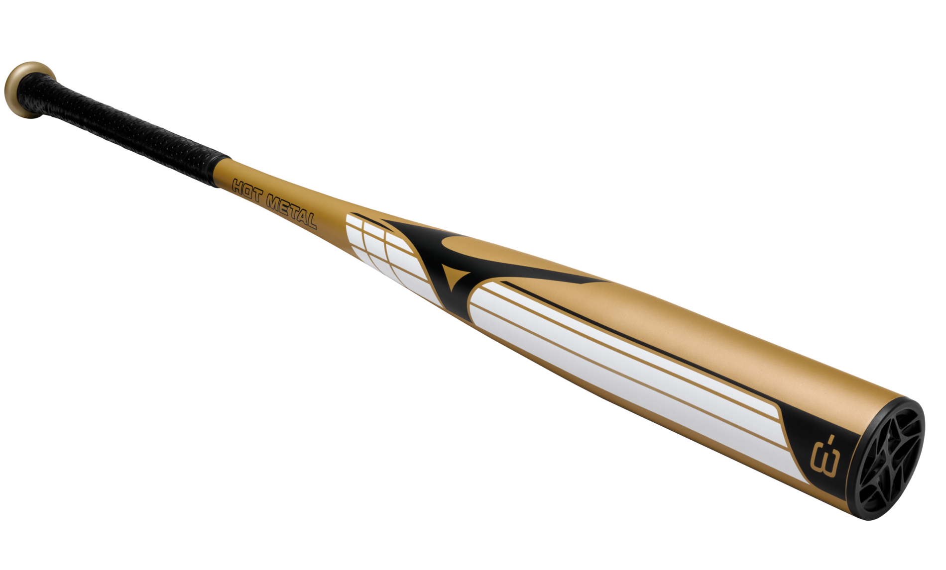 HOT METAL - BBCOR Baseball Bat (-3), Gold/Black - Mizuno Canada