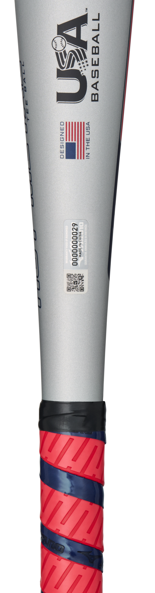 HOT METAL - Big Barrel Tee Ball USA Baseball Bat (-12), Grey/Red