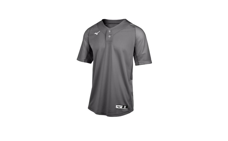 MIZUNO MENS BASEBALL APPAREL - MEN'S AEROLITE 2-BUTTON BASEBALL JERSEY - 350749