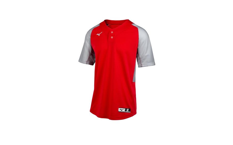 MIZUNO BOYS BASEBALL APPAREL - YOUTH AEROLITE 2-BUTTON BASEBALL JERSEY - 350750