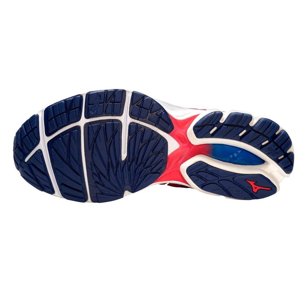 red white and blue women's running shoes