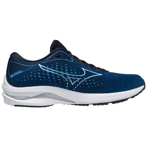 Mizuno Boys Wave Rider 22 Running Shoes Trainers Sneakers Blue Sports Breathable 