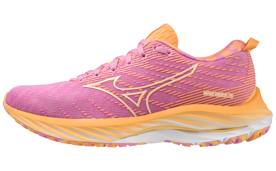MIZUNO WOMENS RUNNING SHOES - WOMEN'S WAVE RIDER 26 ROXY RUNNING SHOE - 411386