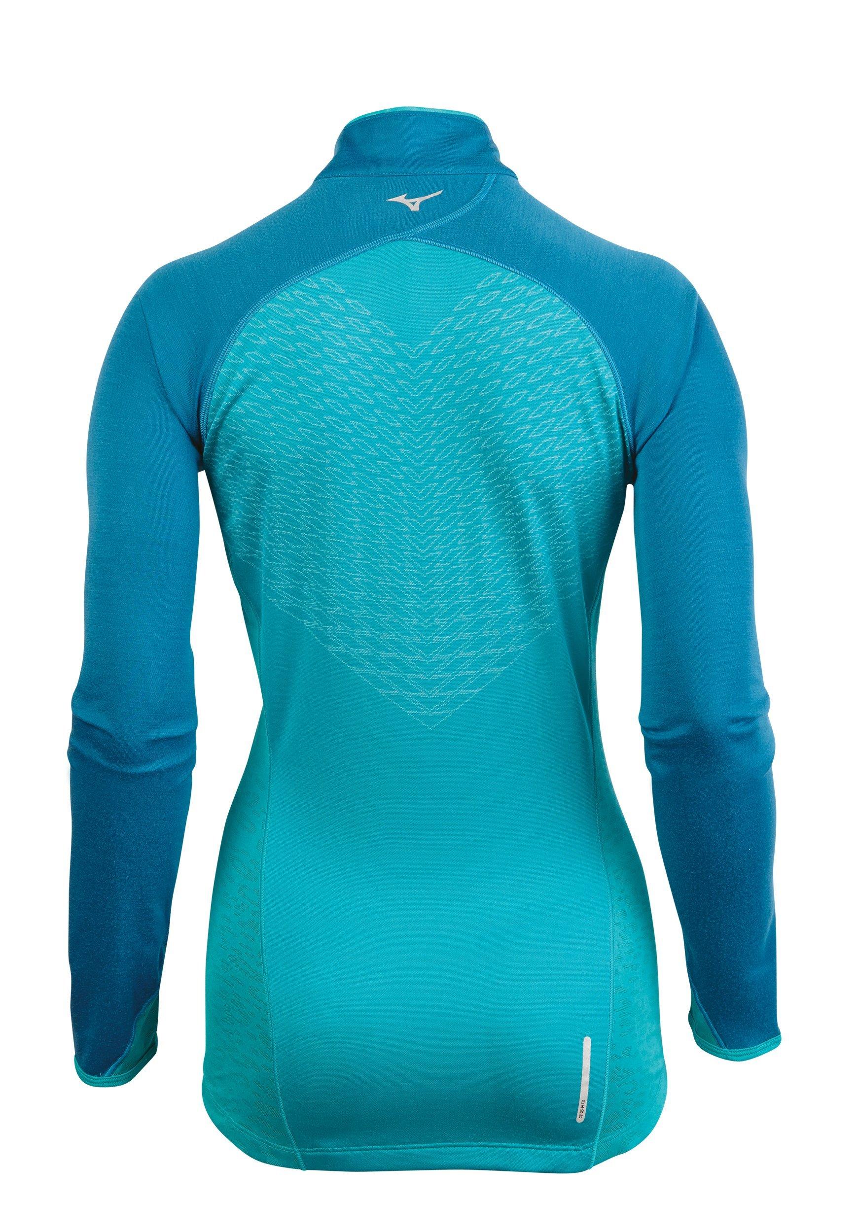 mizuno breath thermo long sleeve half zip running top