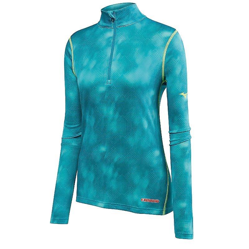 mizuno breath thermo long sleeve half zip running top