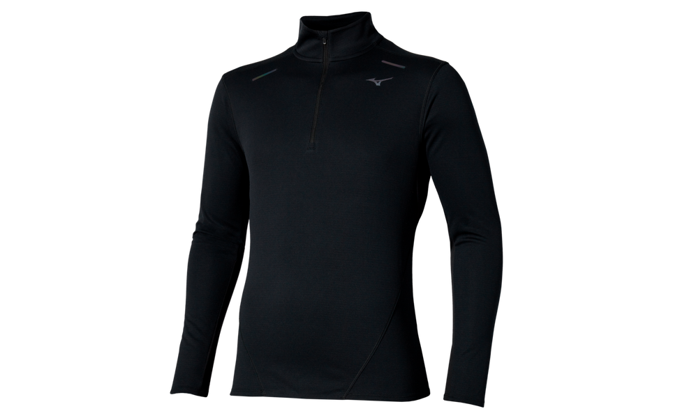 MIZUNO MENS RUNNING APPAREL - MEN'S TECH THERMAL CHARGE BREATH THERMO HALF ZIP LONG SLEEVE TEE - 422343