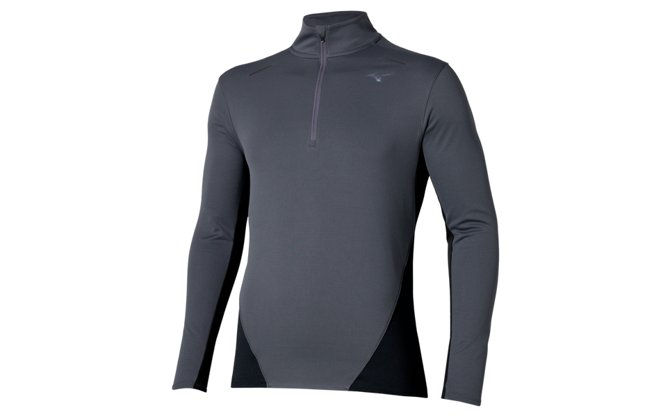 MIZUNO MENS RUNNING APPAREL - MEN'S TECH THERMAL CHARGE BREATH THERMO HALF ZIP LONG SLEEVE TEE - 422343