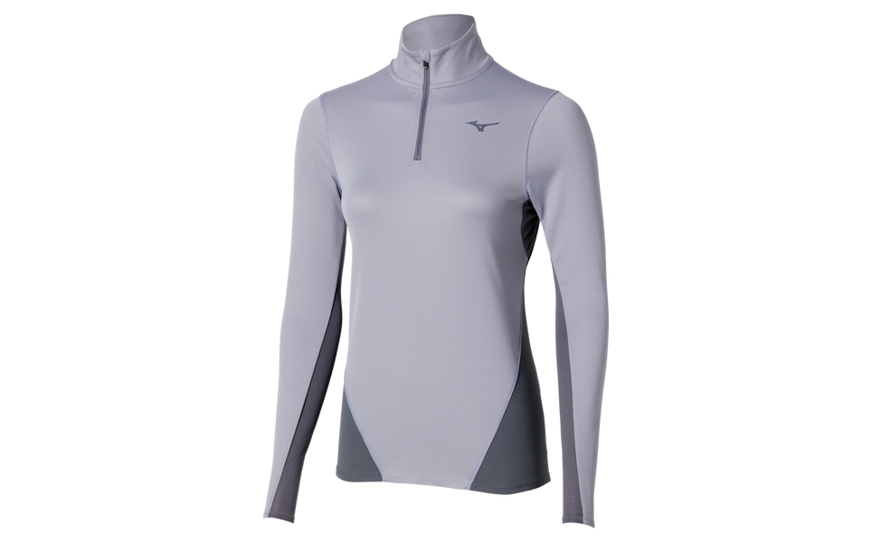 MIZUNO WOMENS RUNNING APPAREL - WOMEN'S TECH THERMAL CHARGE BREATH THERMO HALF ZIP LONG SLEEVE TEE - 422344