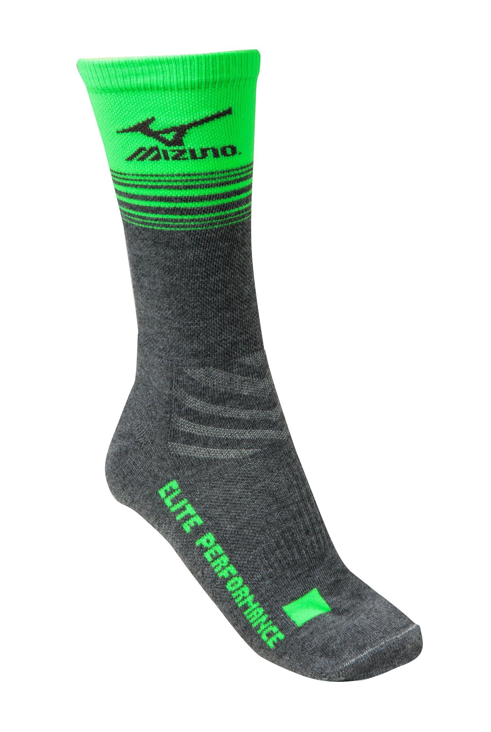 mizuno black crew socks